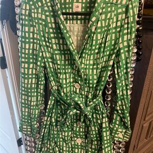 Green and White Checkered jacket